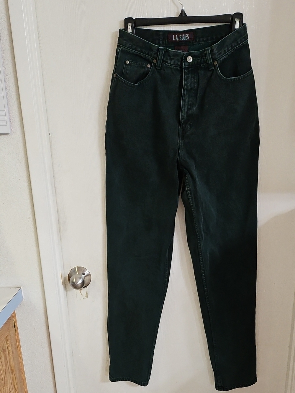 L.A. Blues Dark Green High-Waist Jeans